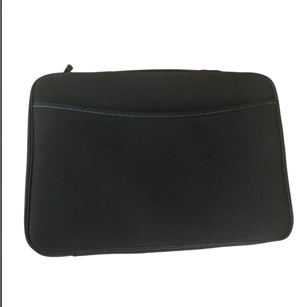 Logitech Black Portable Laptop Notebook Sleeve Case Cover For 15-15.6" Blue Trim